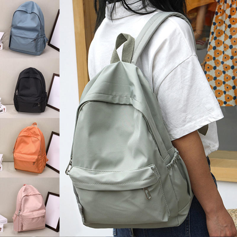 여성용 단색 캐주얼 백팩, 대용량, 심플한 디자인, 패 - Canvas Backpack Casual 리뷰 및 가격